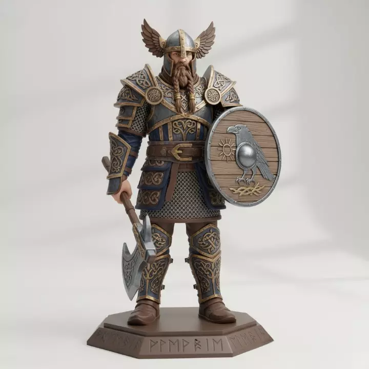 2651 Viking Warrior in Full Armor 3D Model 3d stl 3D print model