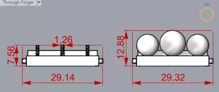 Slide Lock Multi Strand Pearl Bead Connector gold 3dm gl0040 3D print model_17