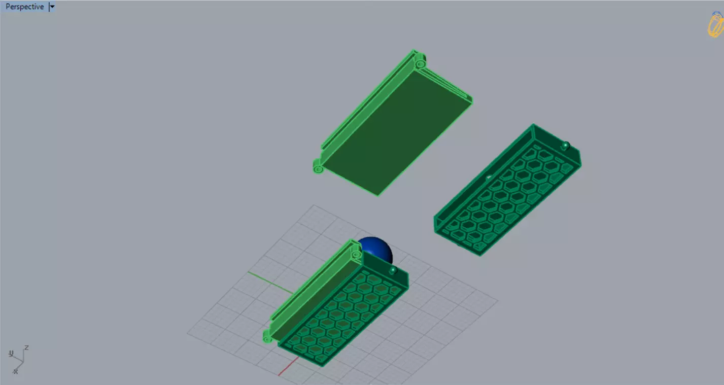 Slide Lock Multi Strand Pearl Bead Connector gold 3dm gl0040 3D print model_6