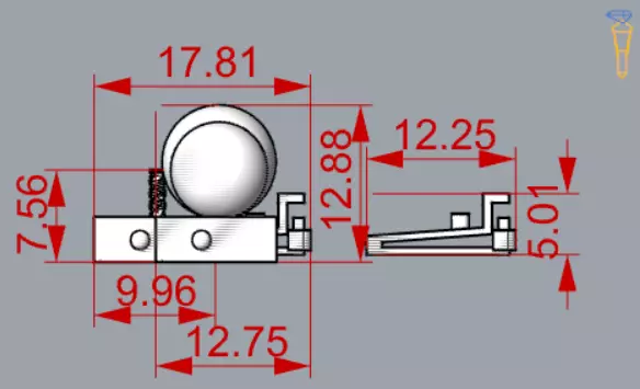 Slide Lock Multi Strand Pearl Bead Connector gold 3dm gl0040 3D print model_18