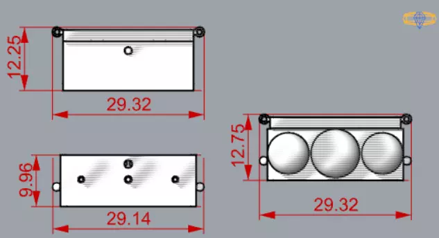 Slide Lock Multi Strand Pearl Bead Connector gold 3dm gl0040 3D print model_16