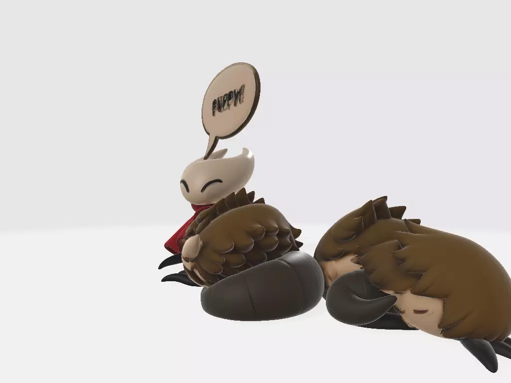 Knight and the Sleeping Mosscreeps 3D print model_1