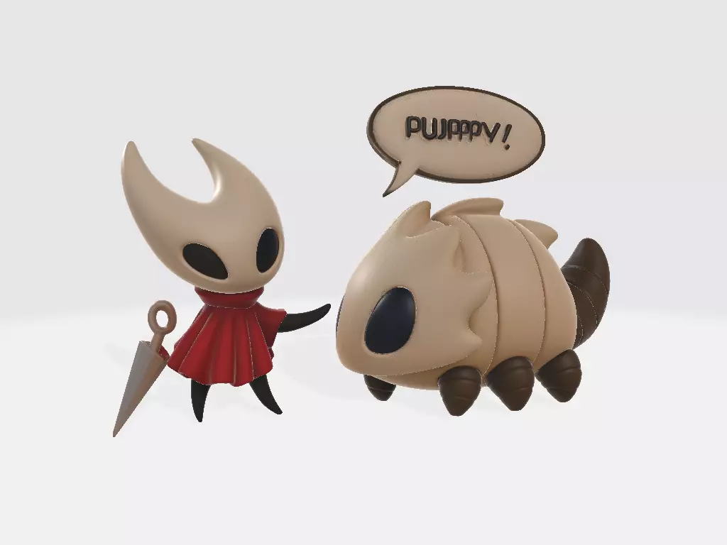 Knight and the Puppy 3D print model_0