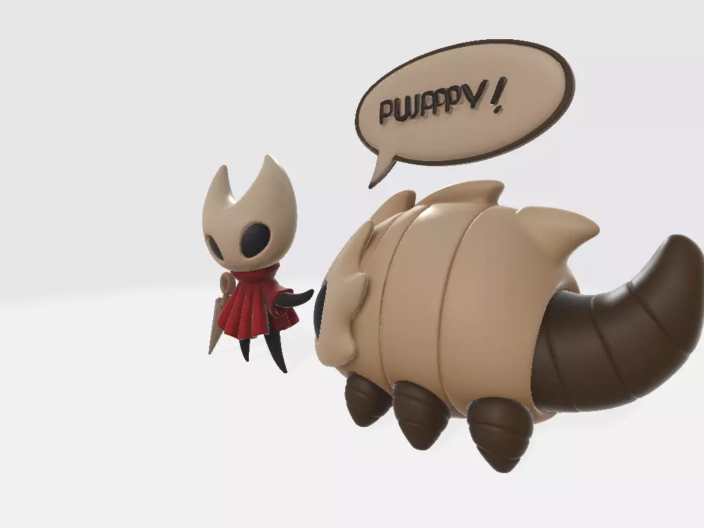 Knight and the Puppy 3D print model_1