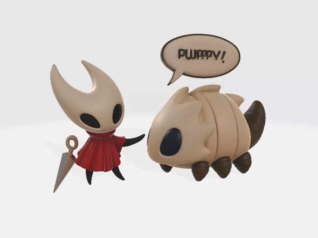 Knight and the Puppy 3D print model_4