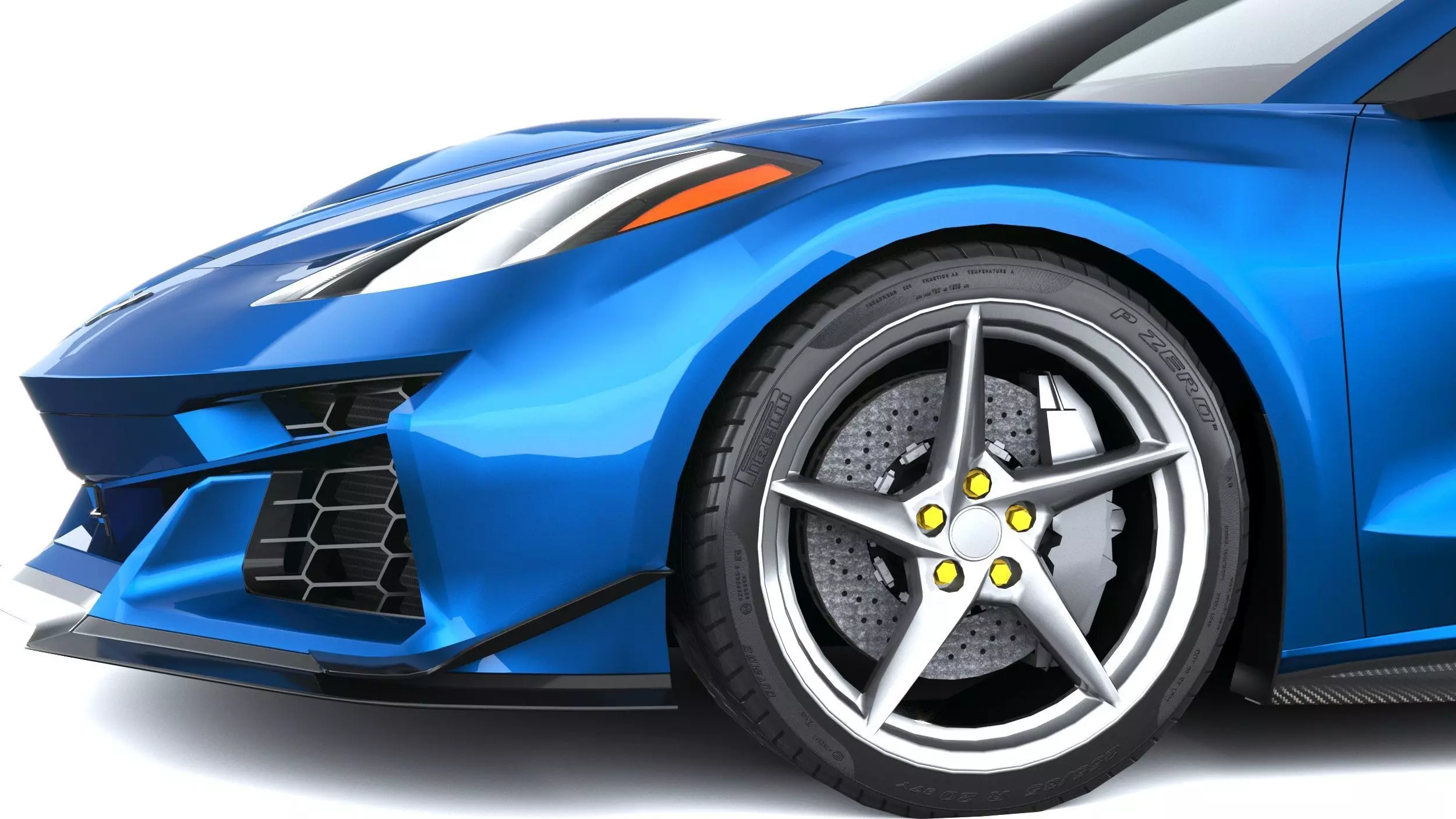 Corvette E-ray 2026 lowpoly 3D model_3