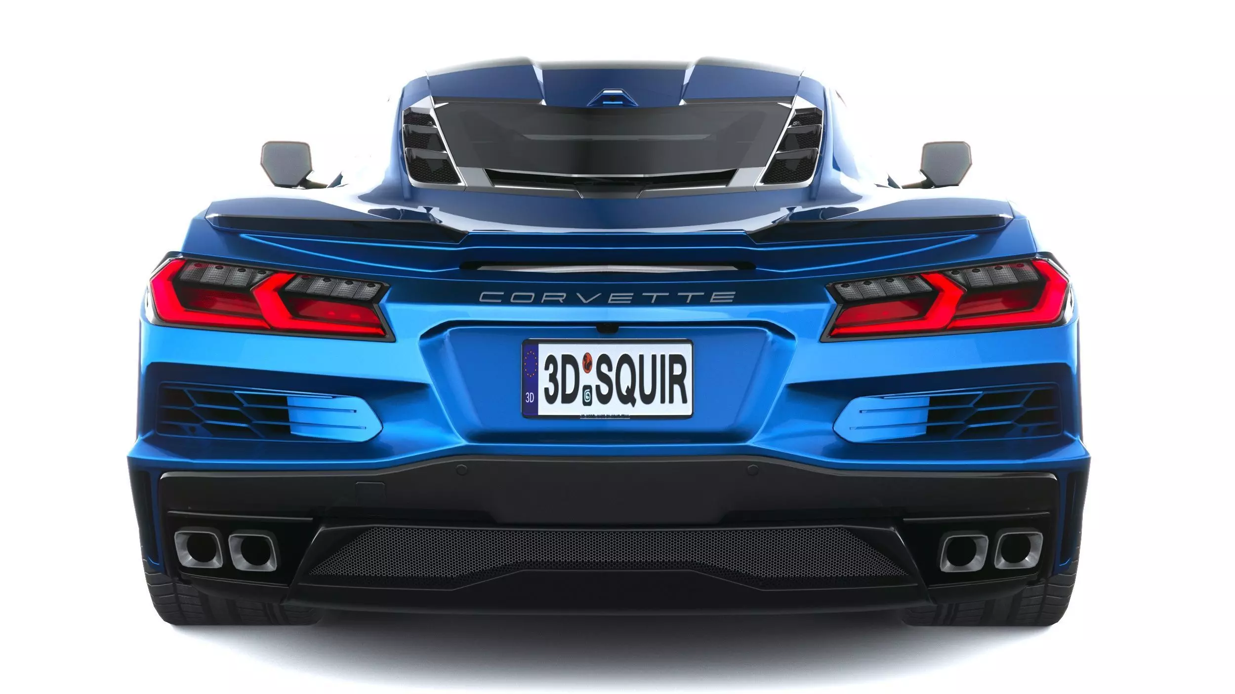 Corvette E-ray 2026 lowpoly 3D model_4