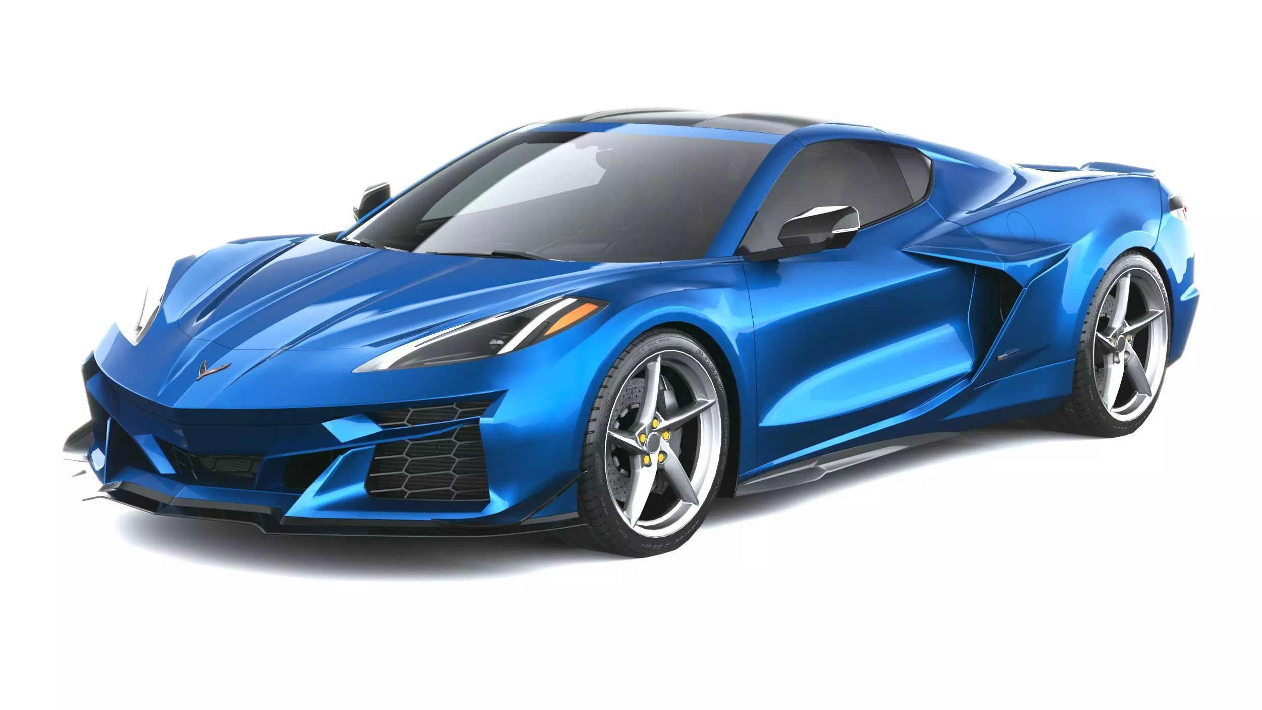 Corvette E-ray 2026 lowpoly 3D model_1