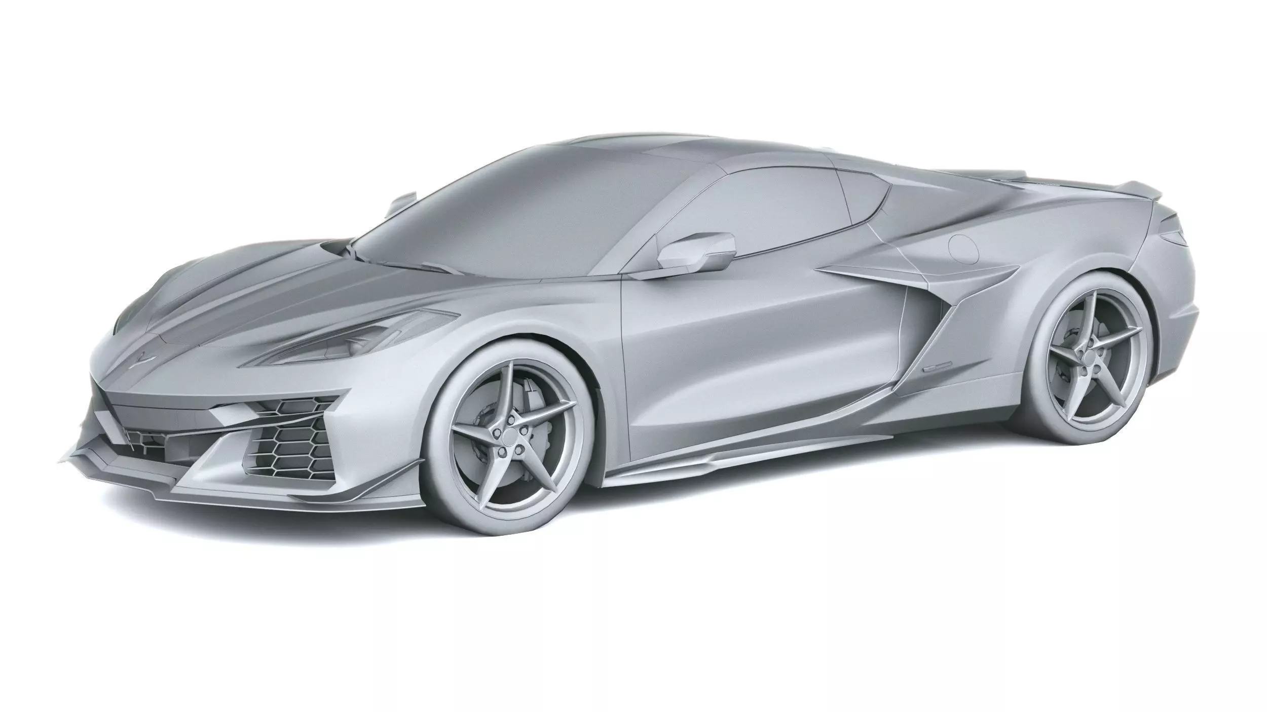 Corvette E-ray 2026 lowpoly 3D model_19