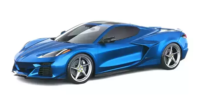 Corvette E-ray 2026 lowpoly 3D model Corvette E-ray 2026 lowpoly 3D model