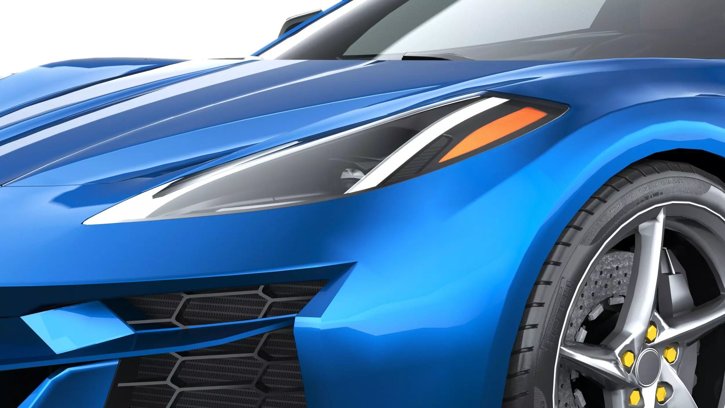 Corvette E-ray 2026 lowpoly 3D model_14