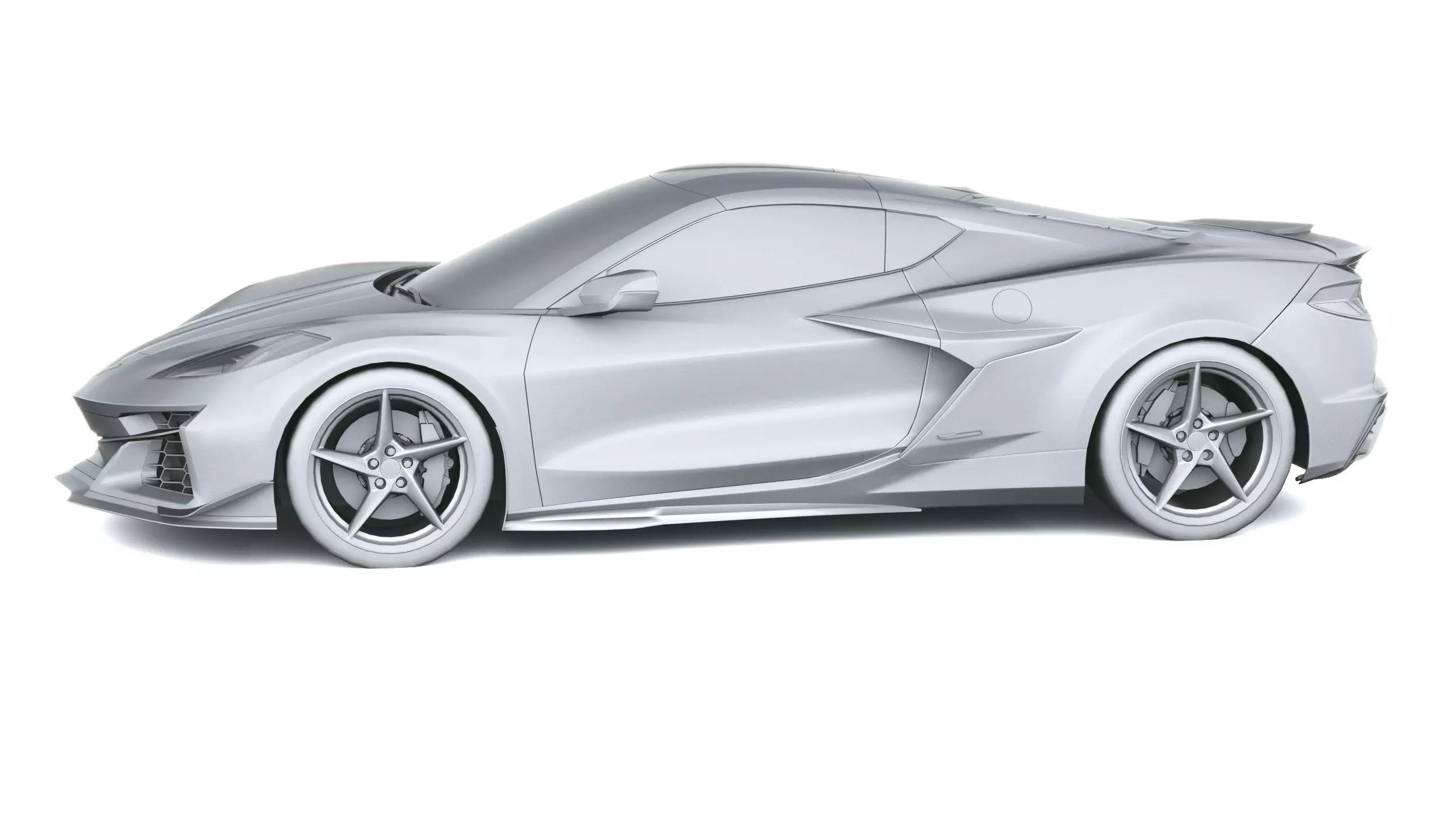 Corvette E-ray 2026 lowpoly 3D model_22