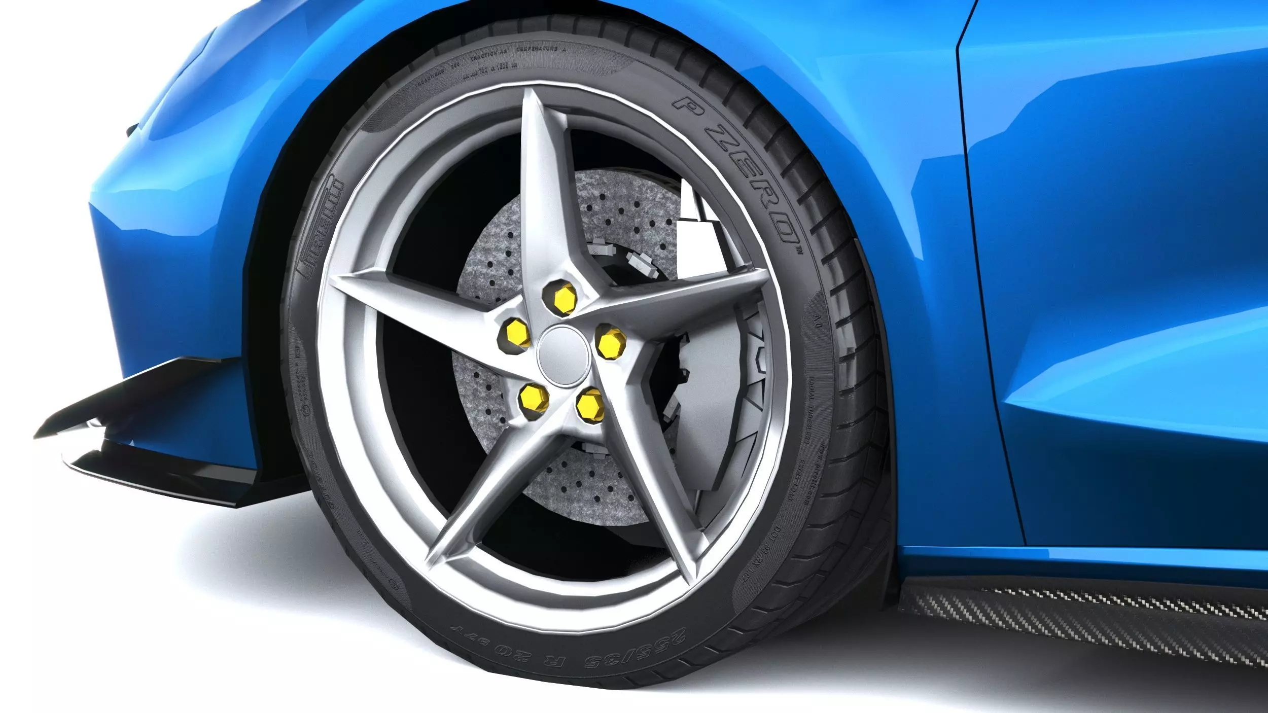 Corvette E-ray 2026 lowpoly 3D model_16