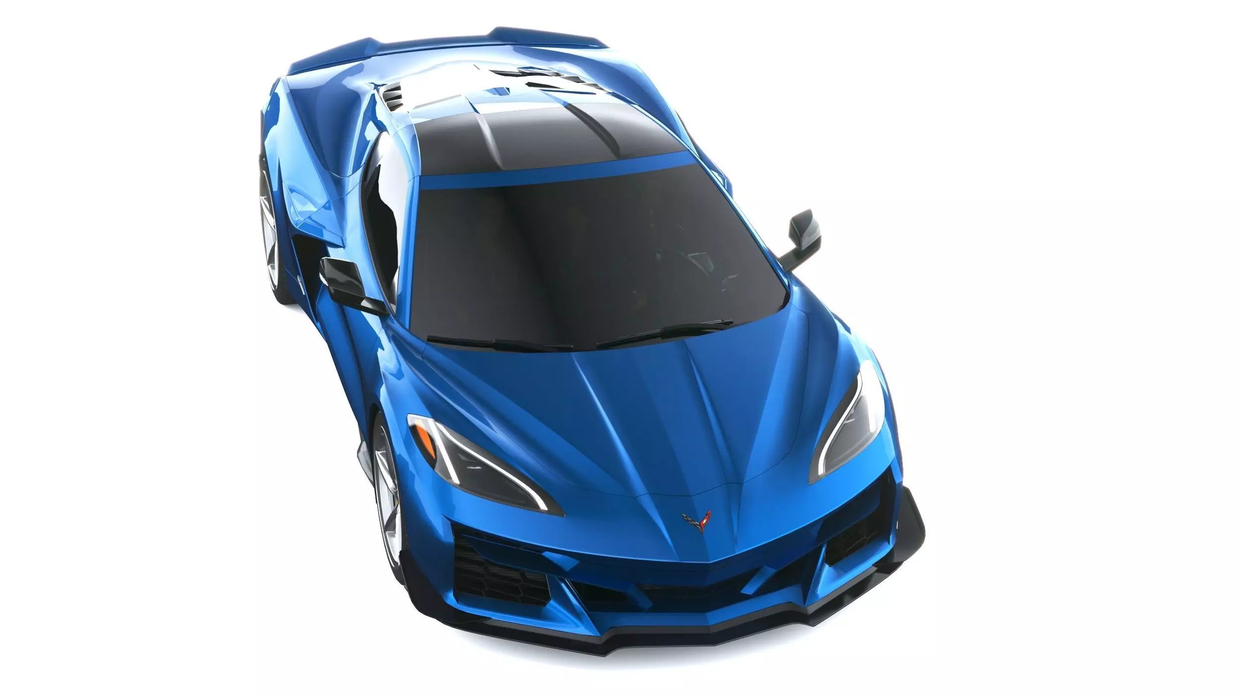 Corvette E-ray 2026 lowpoly 3D model_12