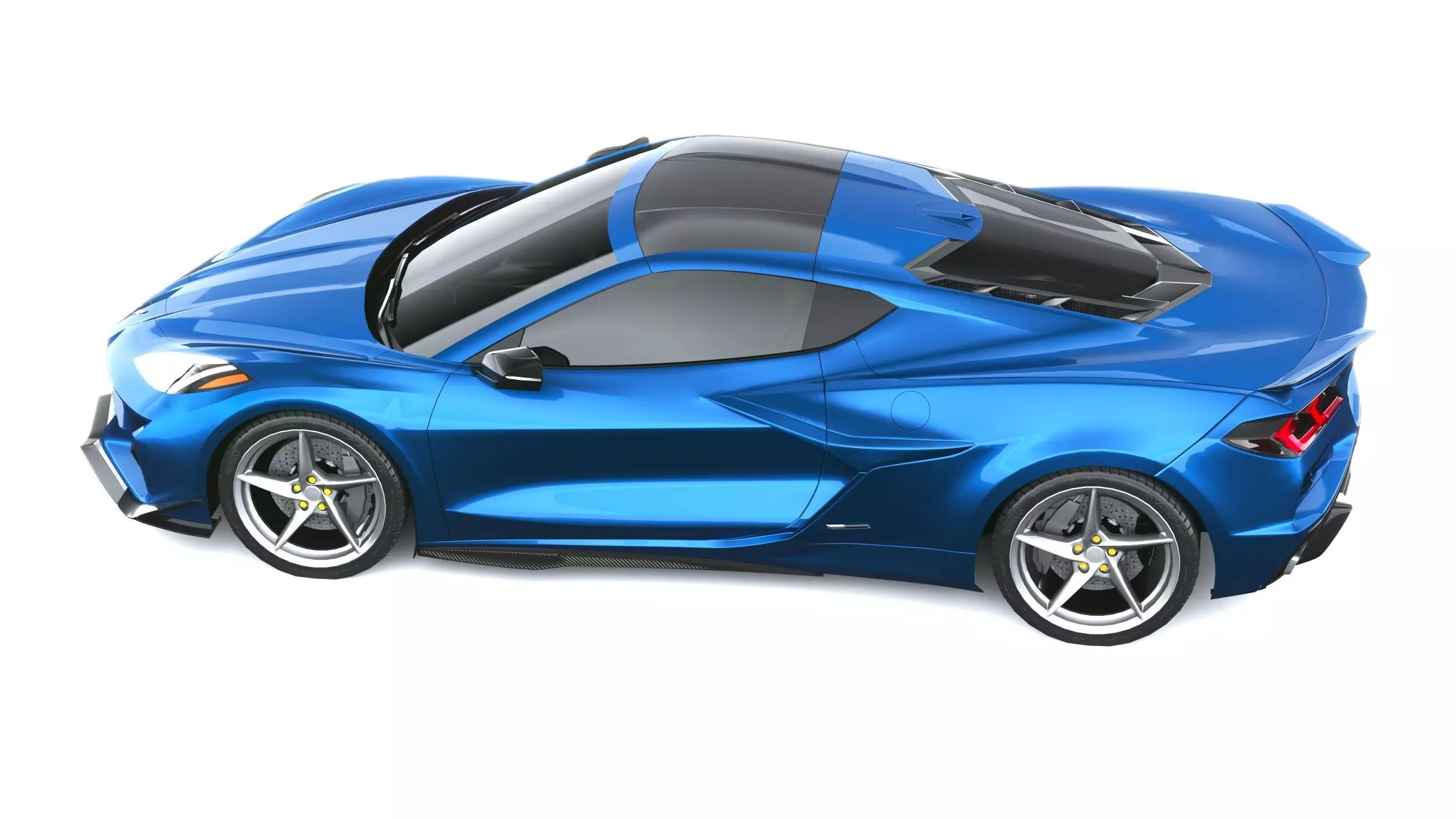 Corvette E-ray 2026 lowpoly 3D model_9