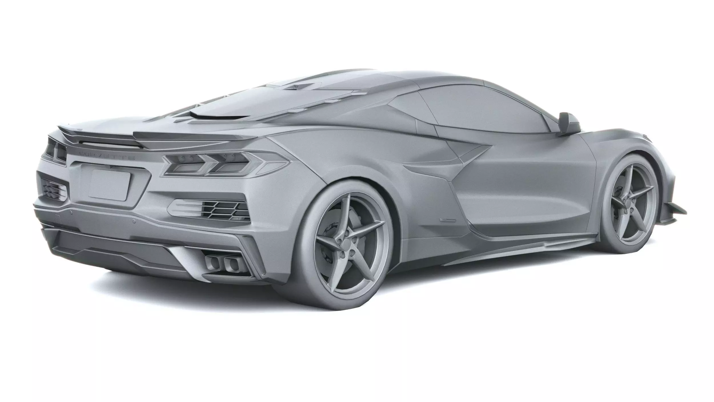 Corvette E-ray 2026 lowpoly 3D model_25