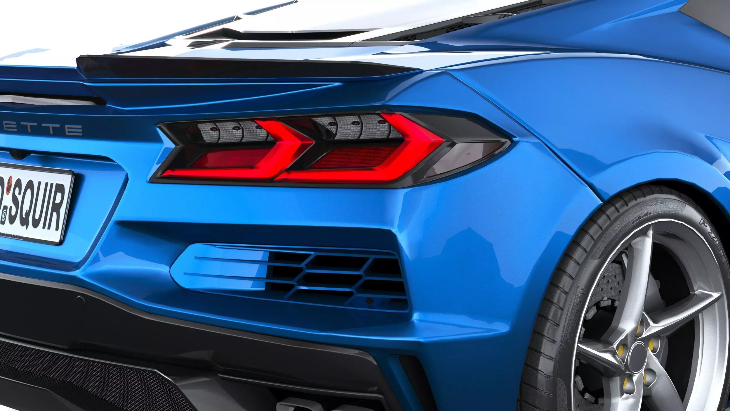 Corvette E-ray 2026 lowpoly 3D model_18