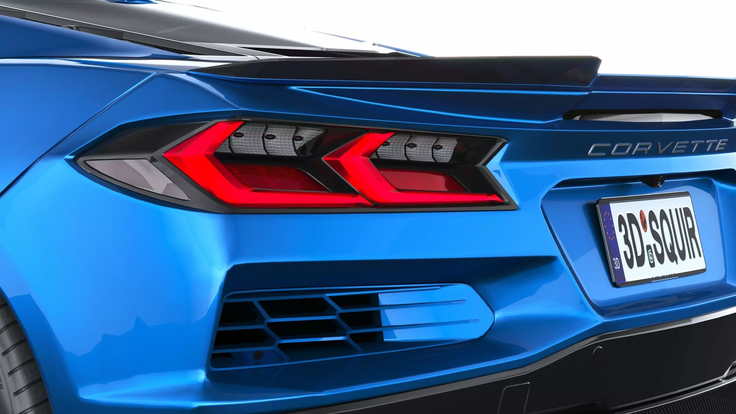 Corvette E-ray 2026 lowpoly 3D model_15