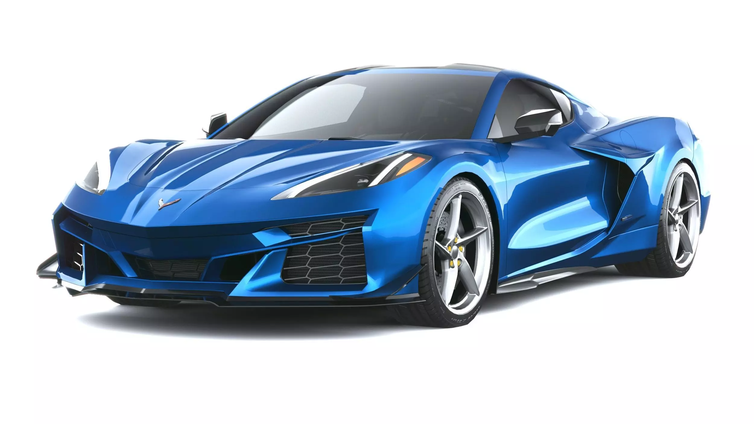 Corvette E-ray 2026 lowpoly 3D model_2