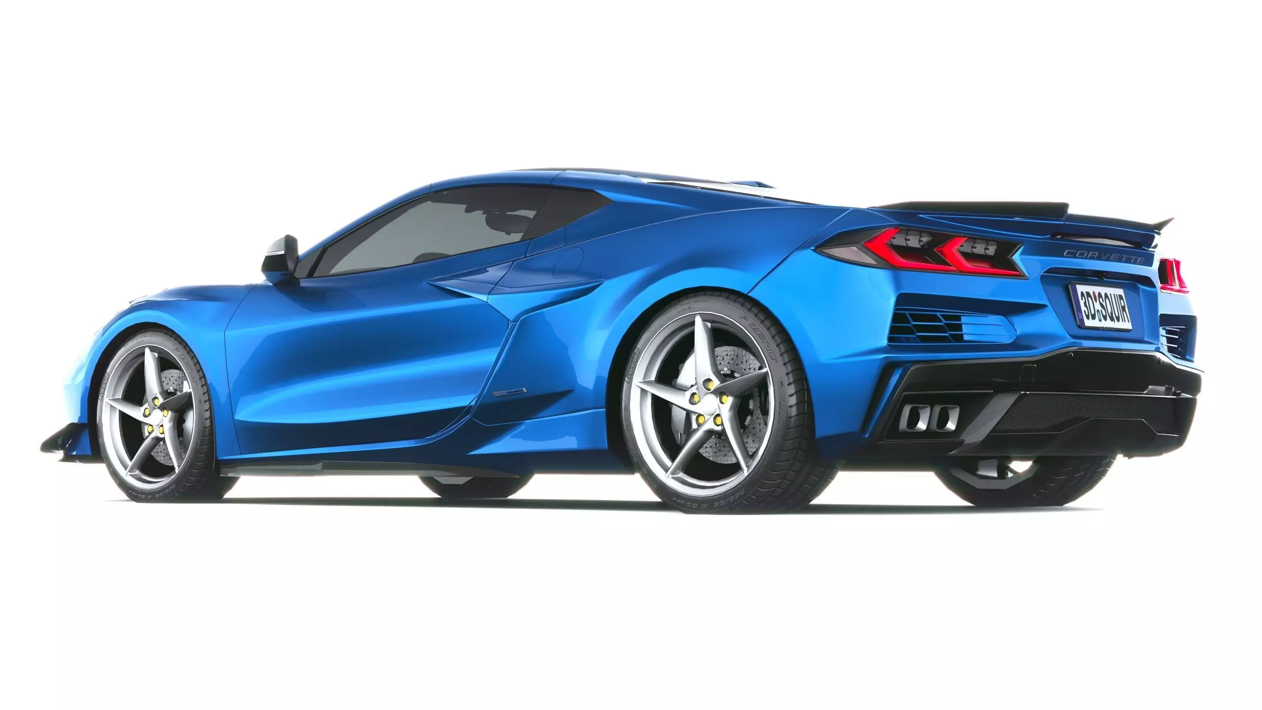 Corvette E-ray 2026 lowpoly 3D model_5