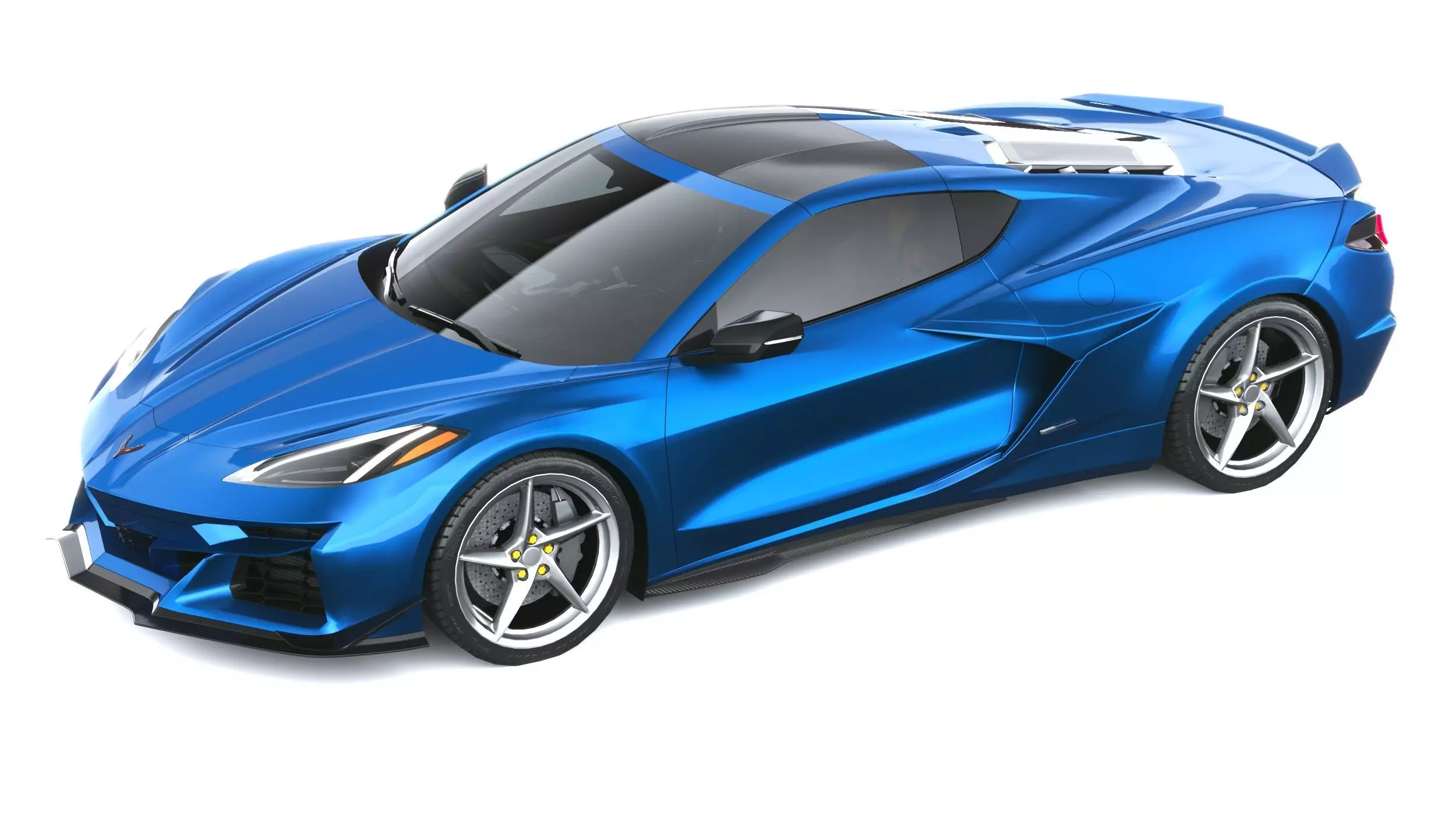 Corvette E-ray 2026 lowpoly 3D model_7