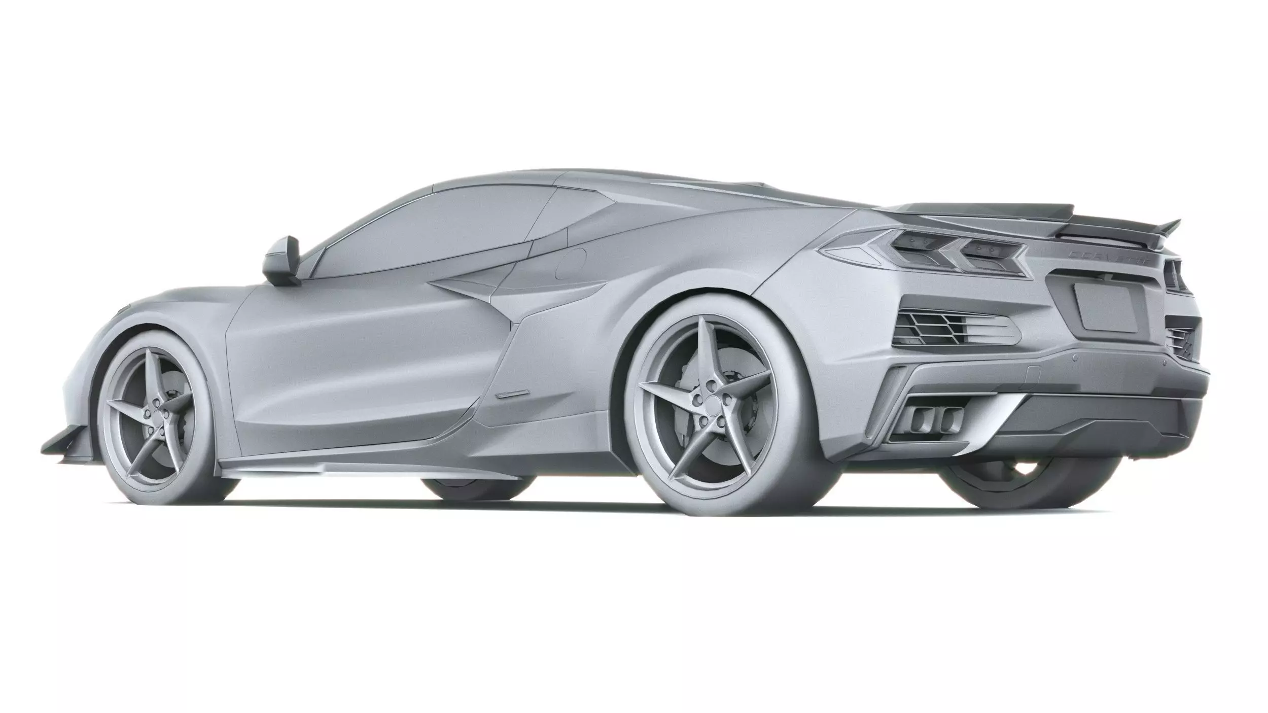 Corvette E-ray 2026 lowpoly 3D model_21