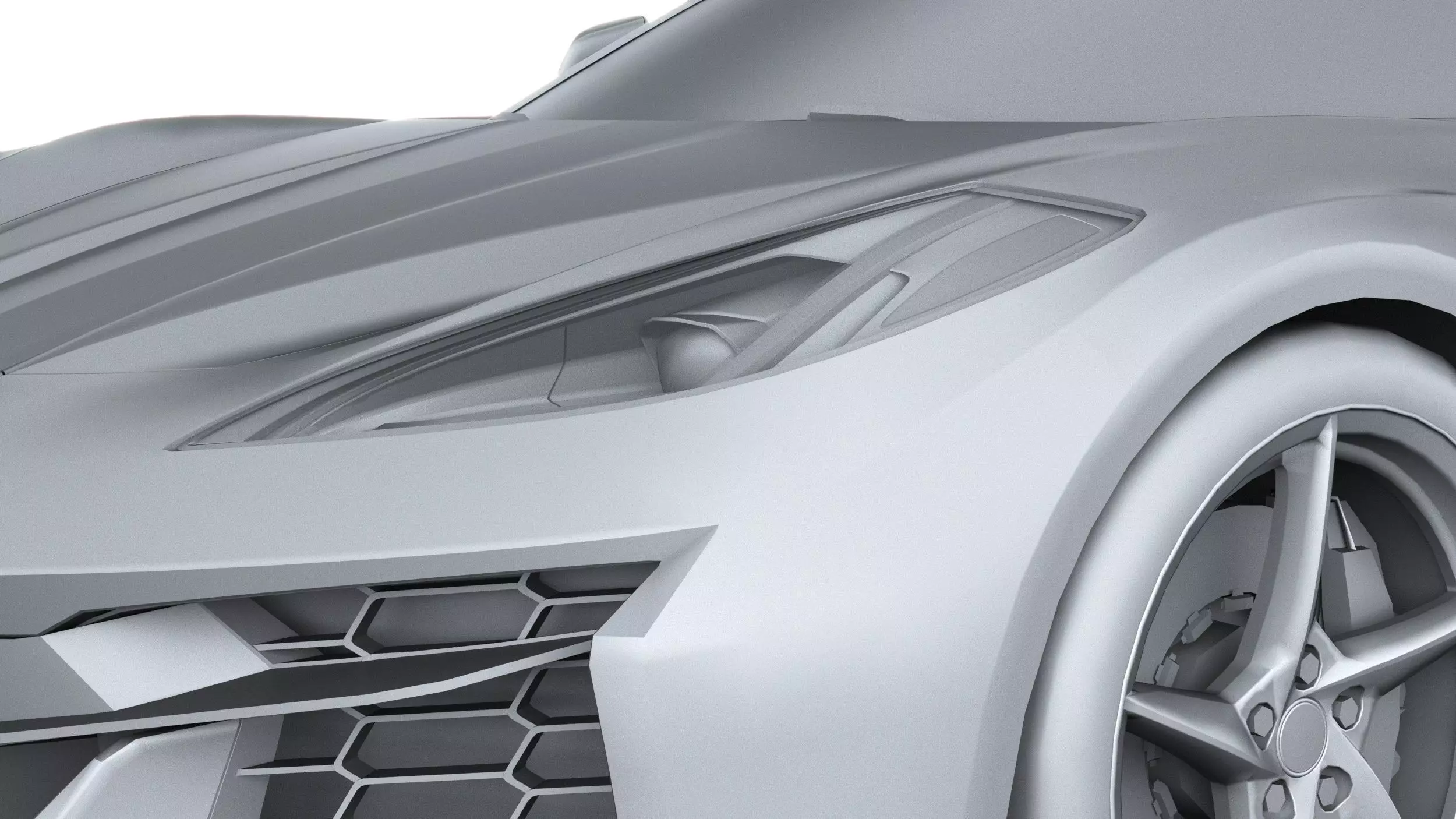 Corvette E-ray 2026 lowpoly 3D model_23