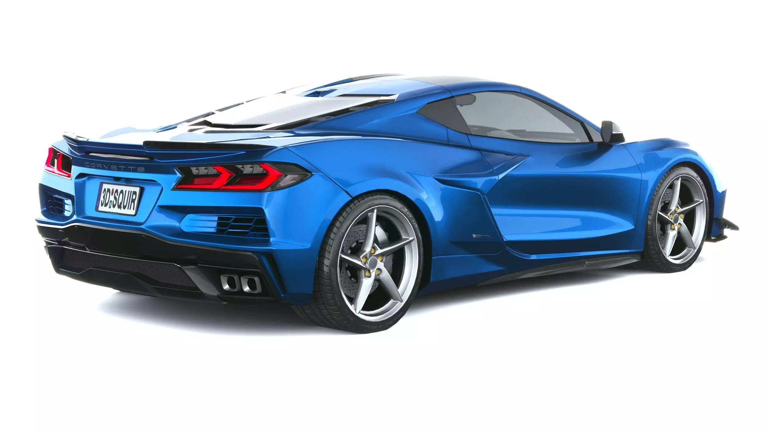 Corvette E-ray 2026 lowpoly 3D model_17