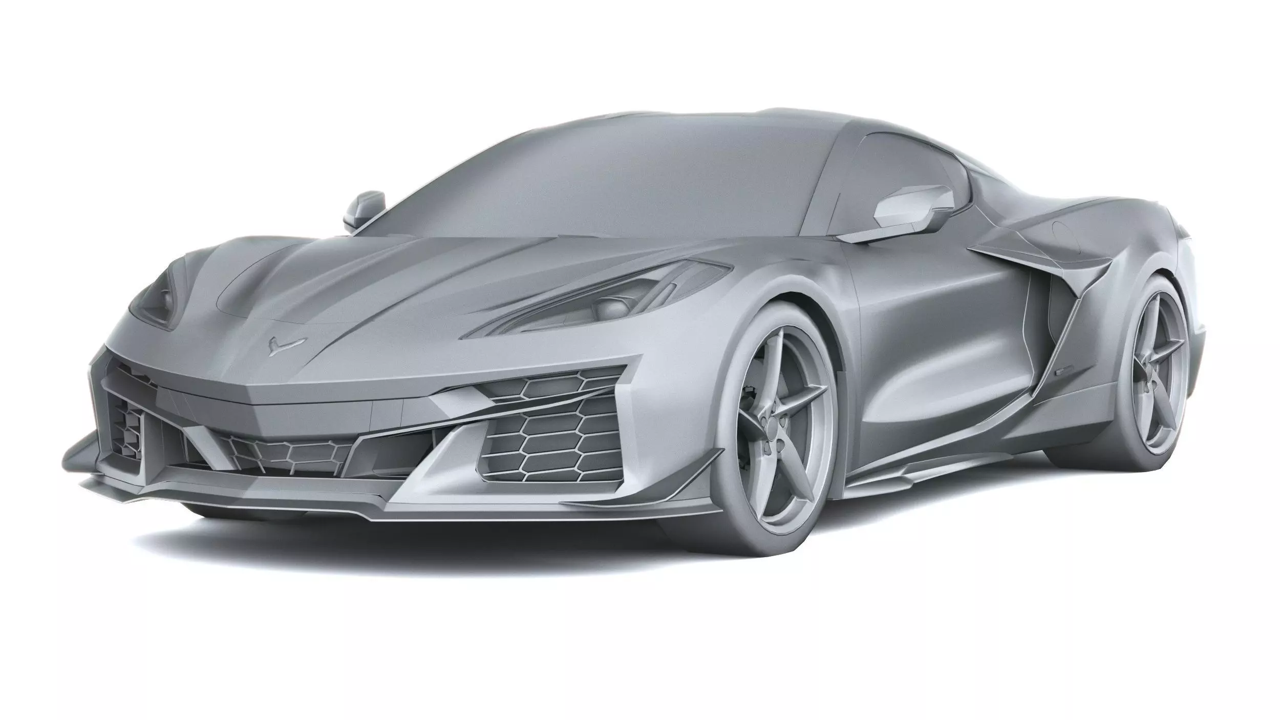 Corvette E-ray 2026 lowpoly 3D model_20