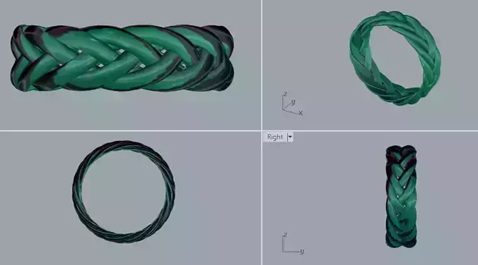 Sterling Twisted Plain Silver Band Ring Jewelry