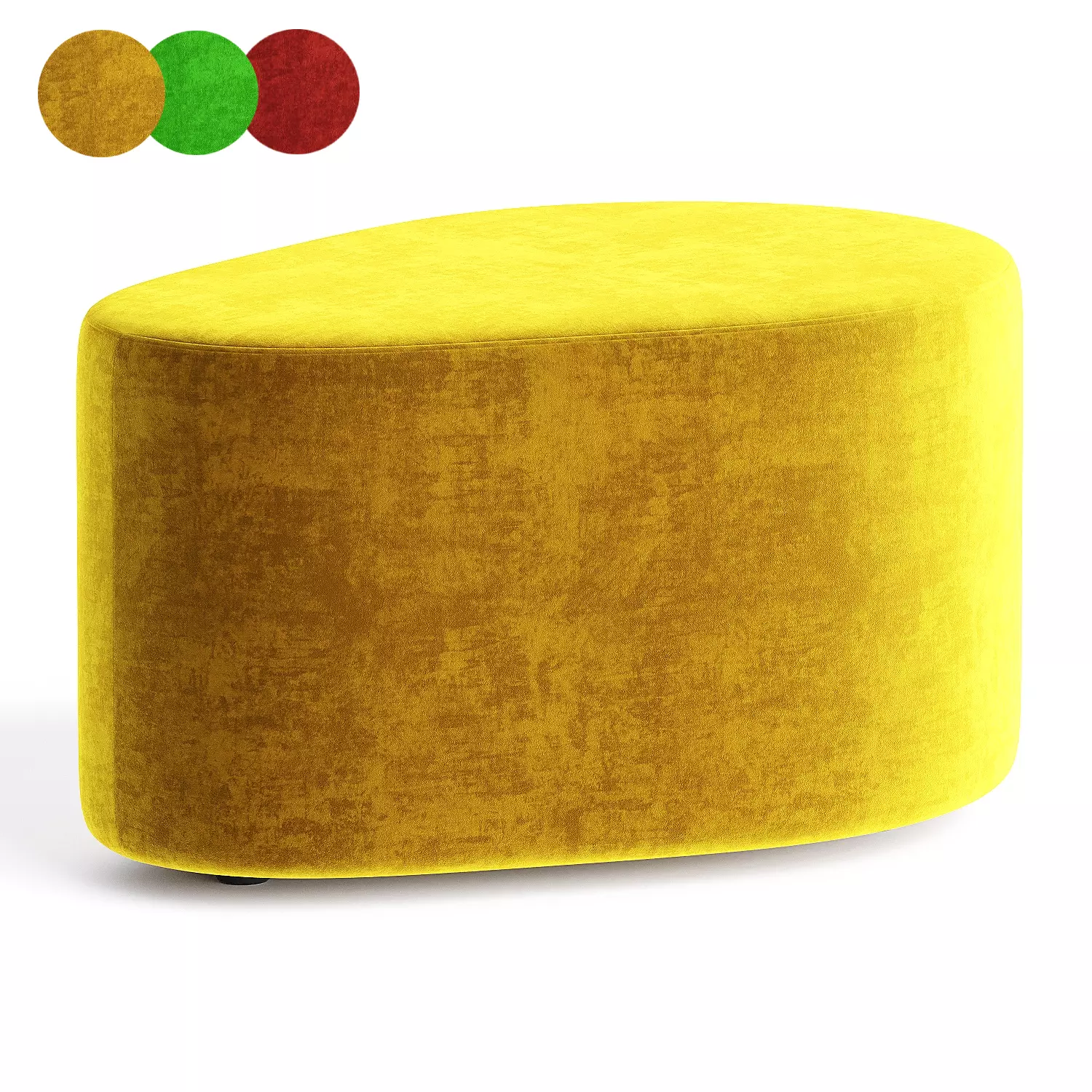 pouf yellow 3D model_0