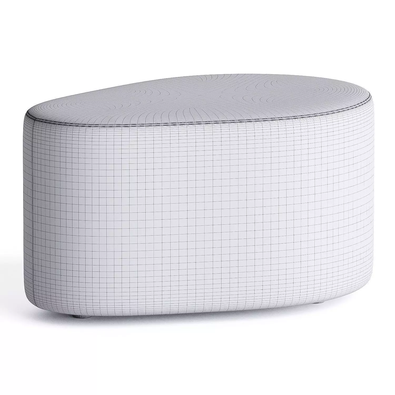 pouf yellow 3D model_3