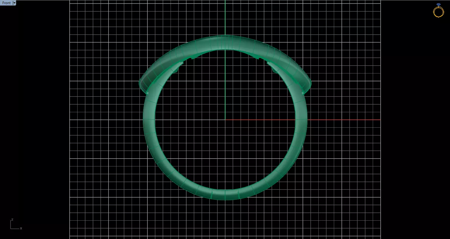 Minimal Abstract Ring 70 3D print model_4