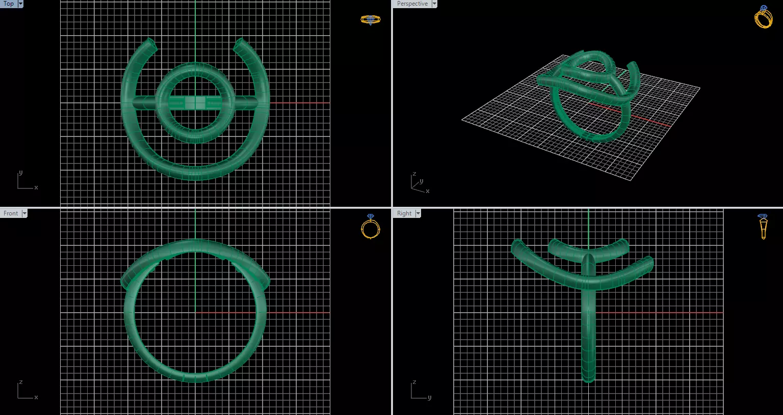 Minimal Abstract Ring 70 3D print model_1