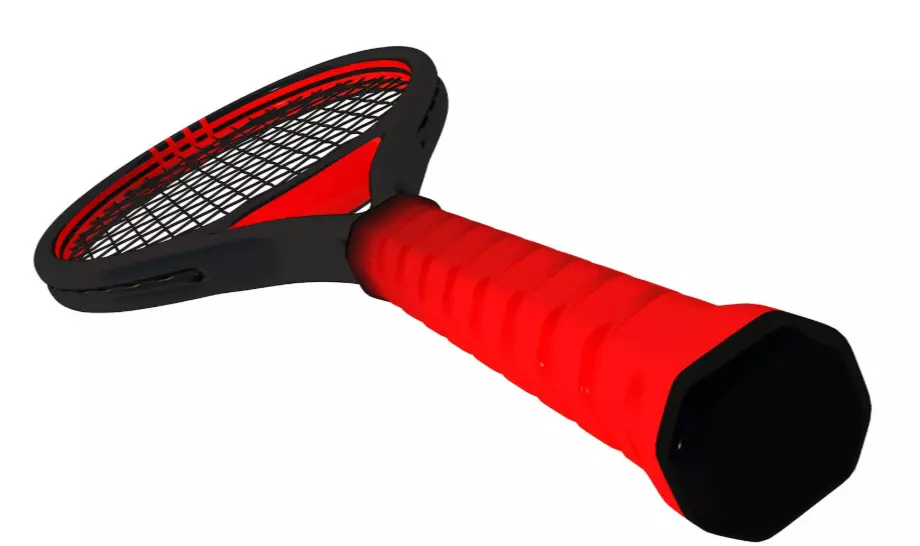 Tennis Racket 3D model_4