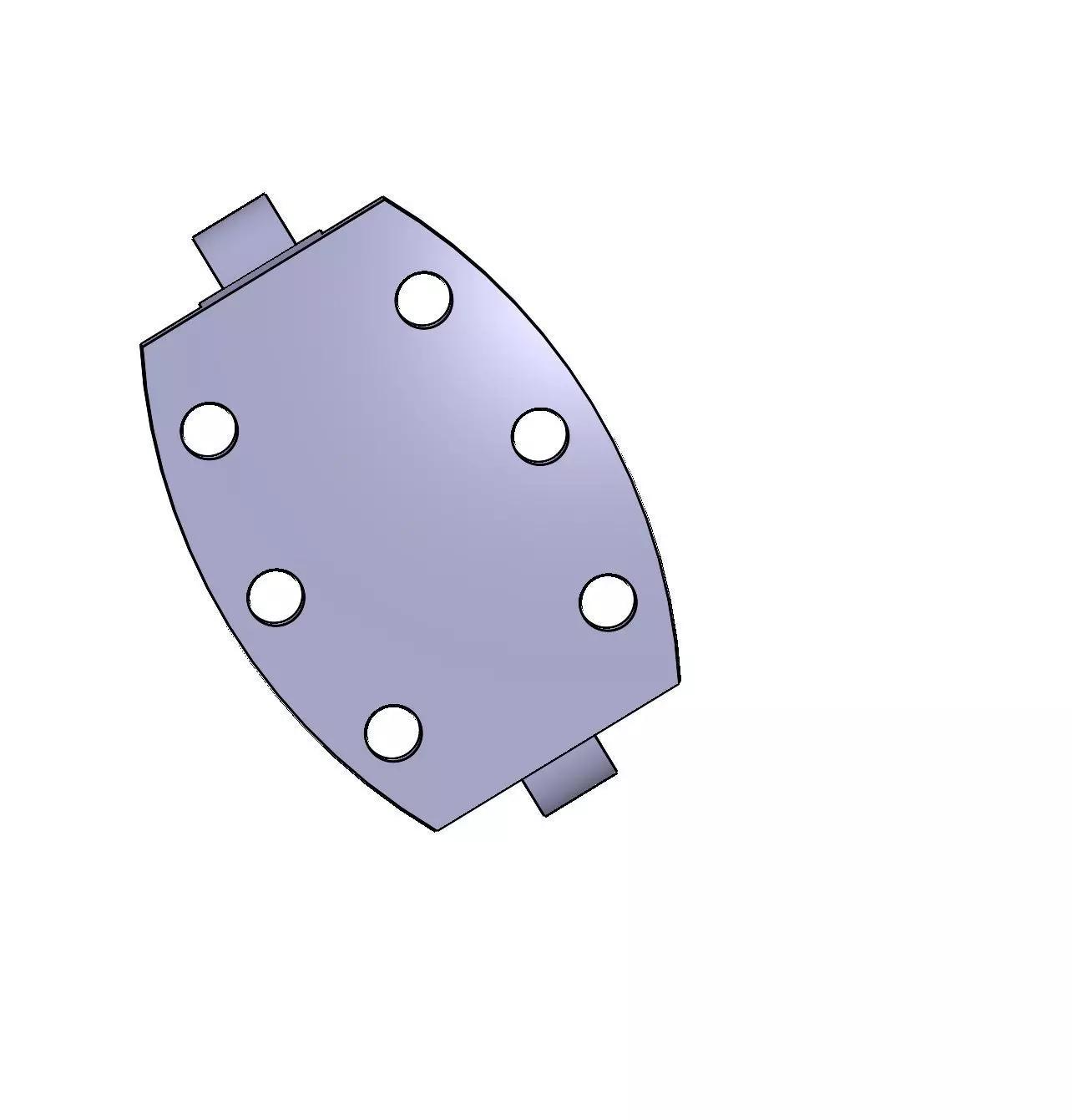 Industrial Mounting Bracket Dual Hinge Mechanical Component 3D model_3