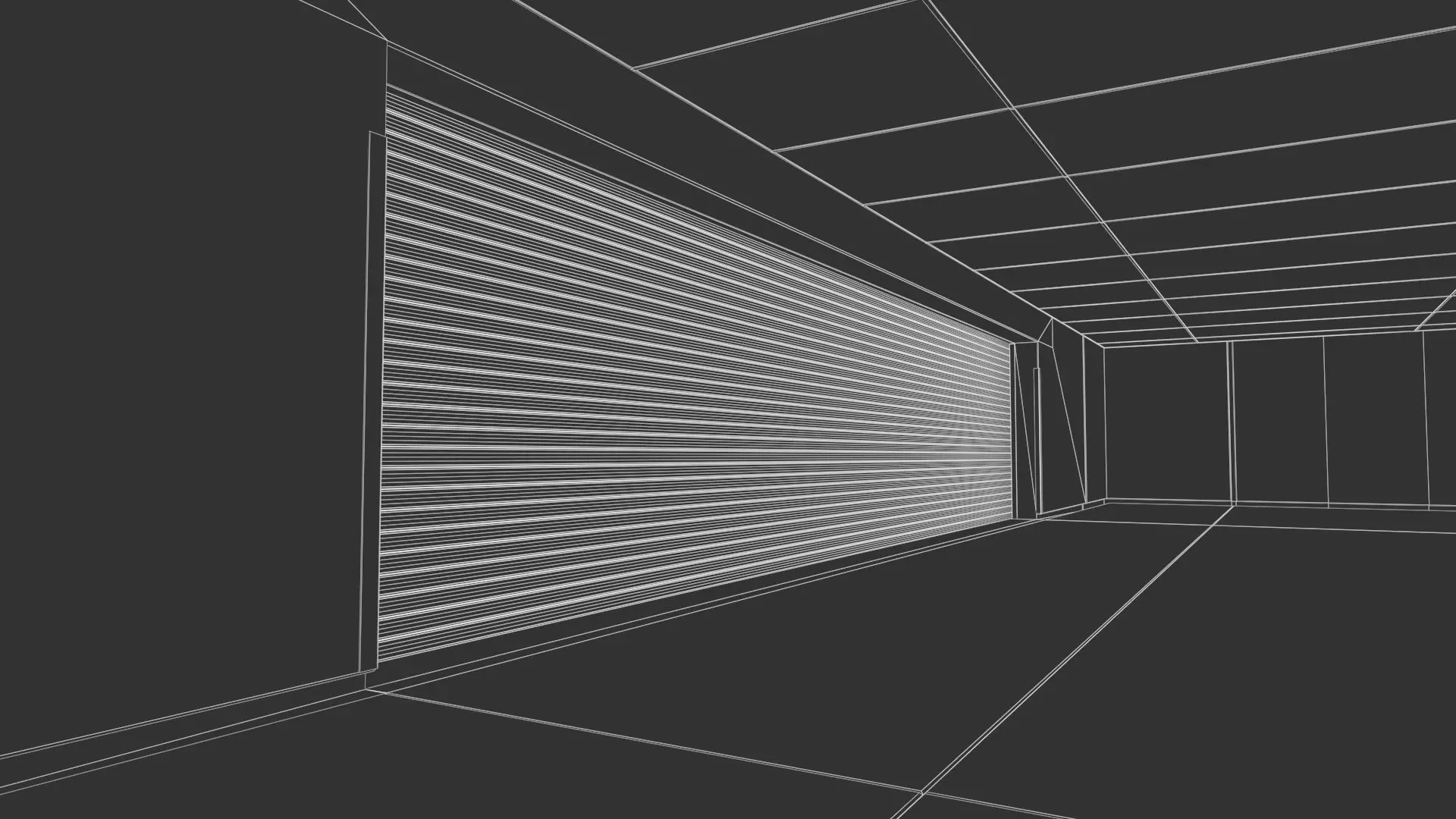 Concrete Garage Interior Low-poly 3D model_11