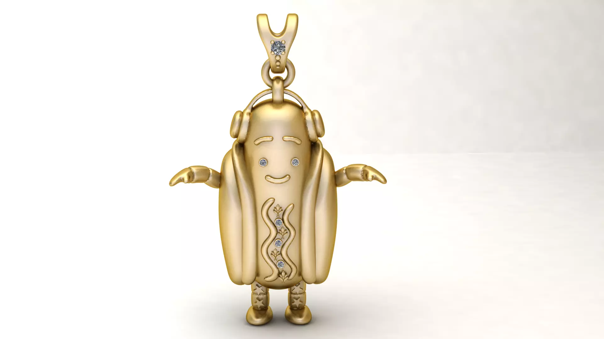 HOTDOG FOOD PENDANT 3D Printable MODEL 3D print model
