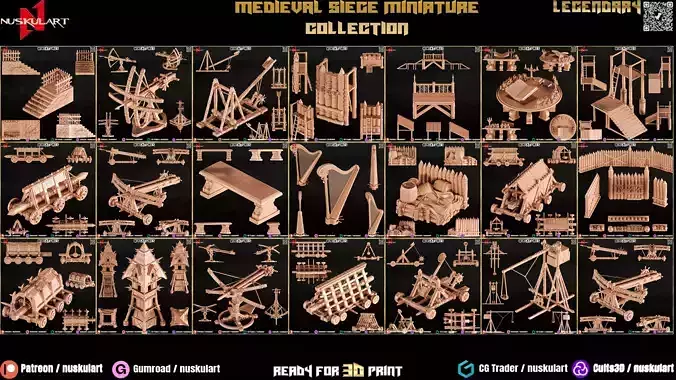 Siege Medieval Miniature Collection - 3D Printing 