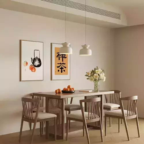 log  style dining table and chairs