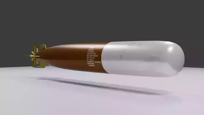 Mark 13 torpedo game model Low-poly 3D model