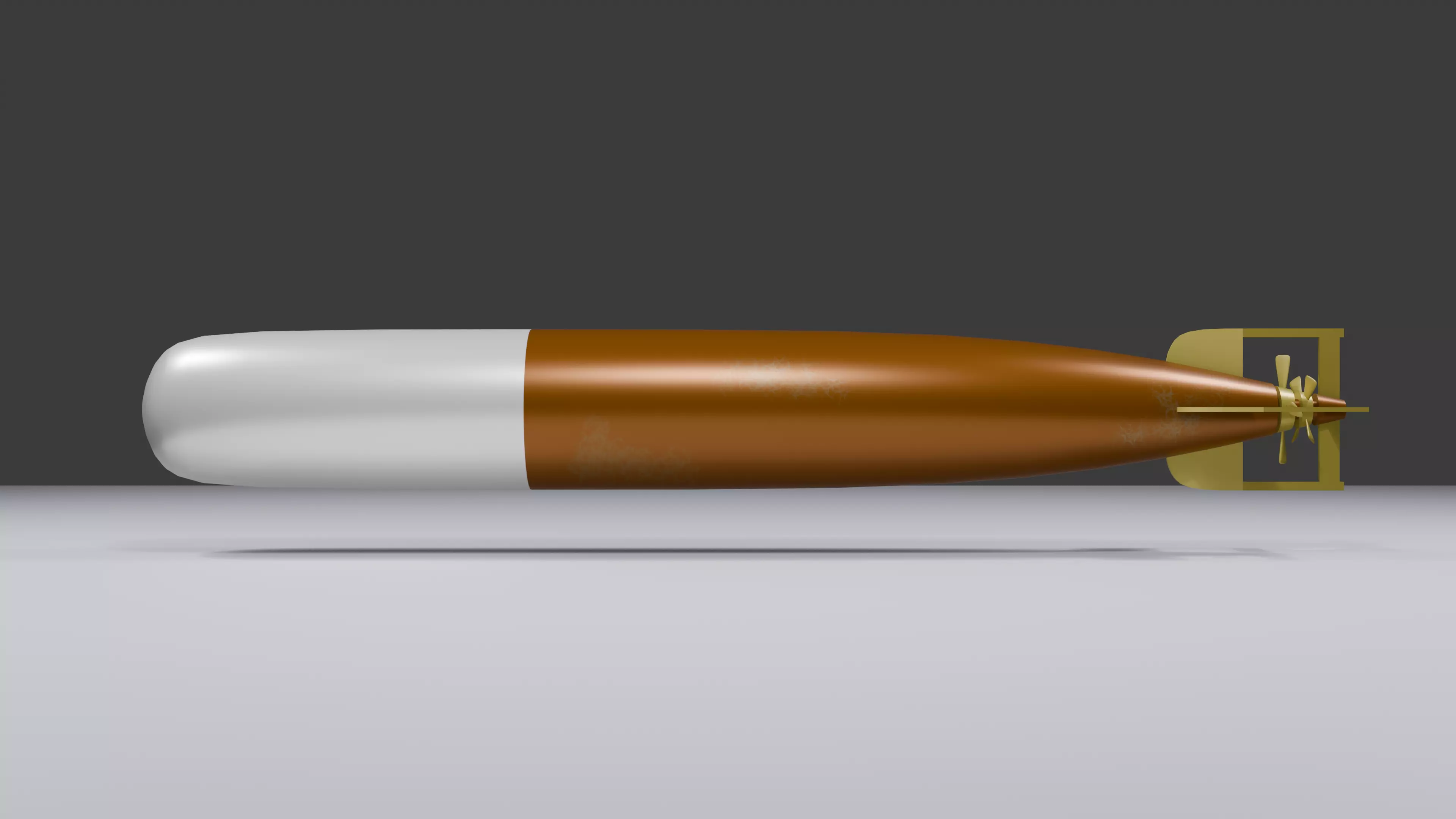 Mark 13 torpedo game model Low-poly 3D model_1