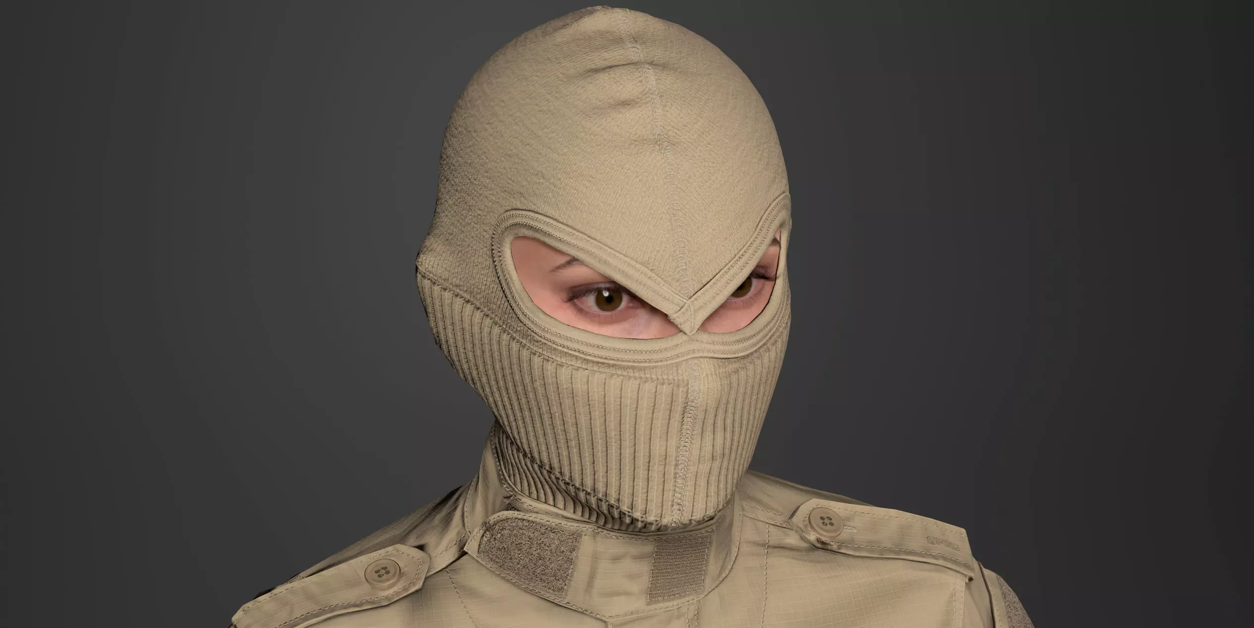 Tactical Full-Face Spec-Ops Balaclava UE5-Ready Low-poly 3D model_5