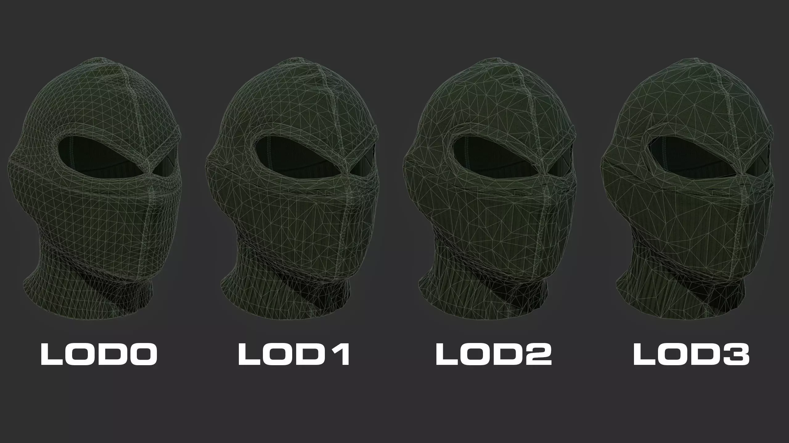 Tactical Full-Face Spec-Ops Balaclava UE5-Ready Low-poly 3D model_1