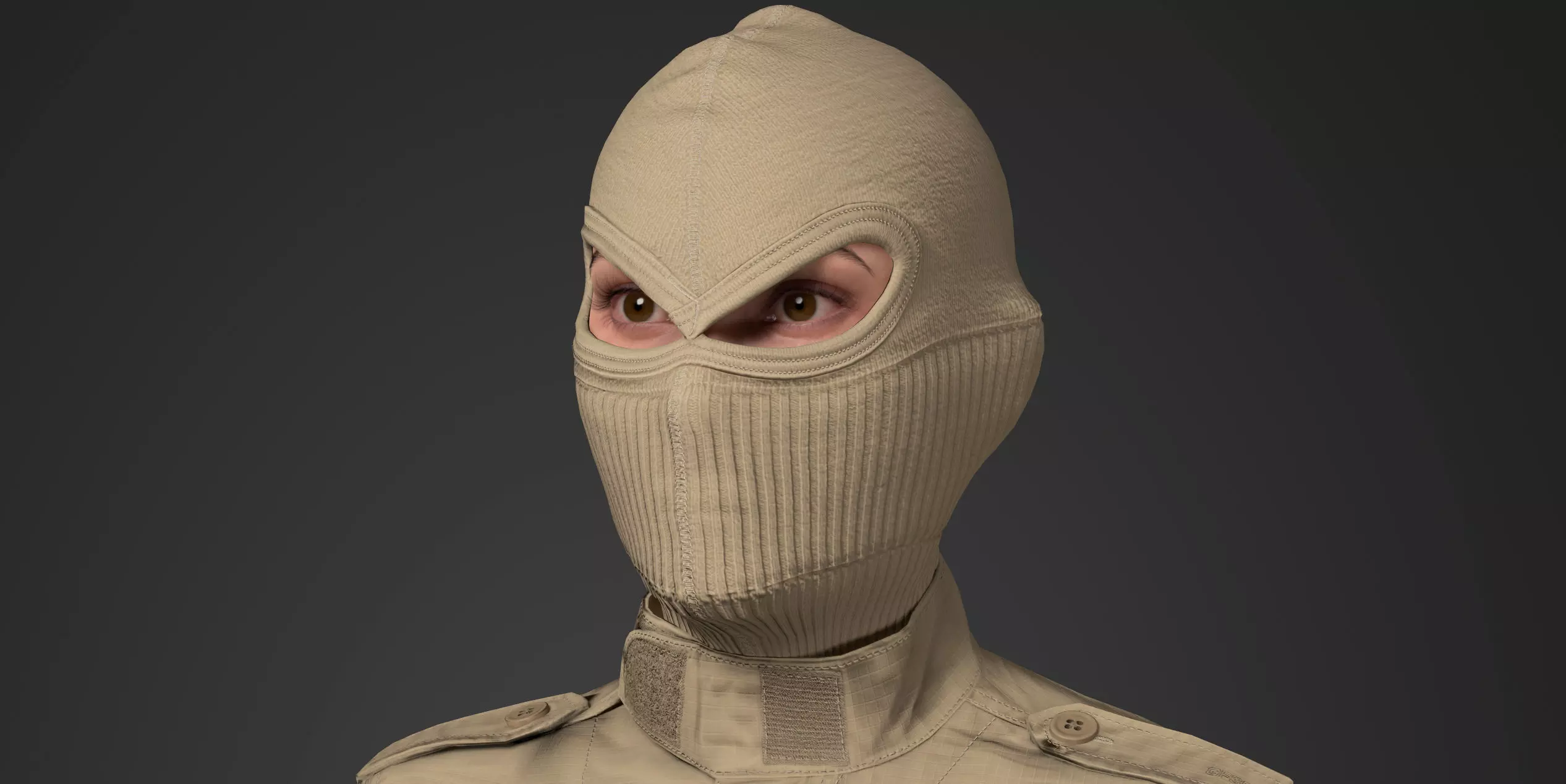 Tactical Full-Face Spec-Ops Balaclava UE5-Ready Low-poly 3D model_4