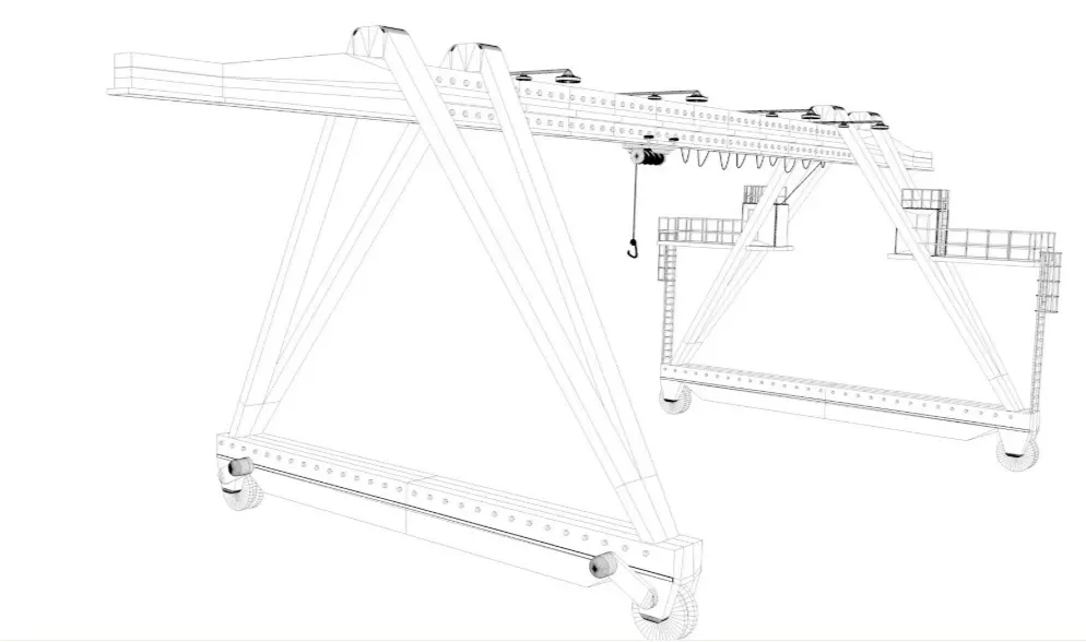 3D model Gantry Crane Collection 3D model_8