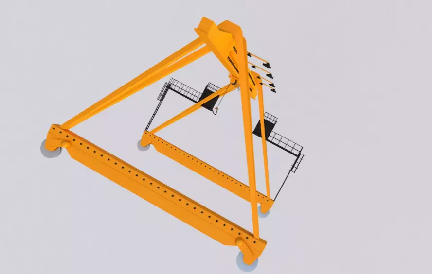 3D model Gantry Crane Collection 3D model_3