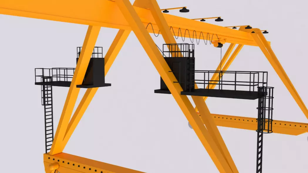 3D model Gantry Crane Collection 3D model_1