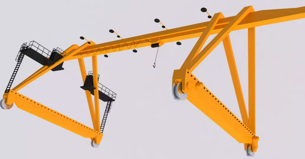 3D model Gantry Crane Collection 3D model_4
