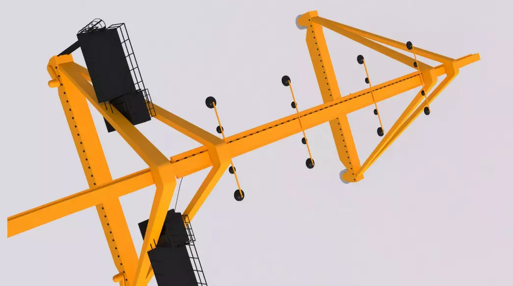 3D model Gantry Crane Collection 3D model_6